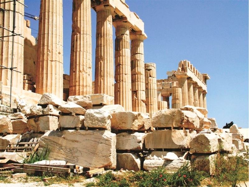 Kiến trúc Doric của đền Parthenon (ảnh sưu tầm)