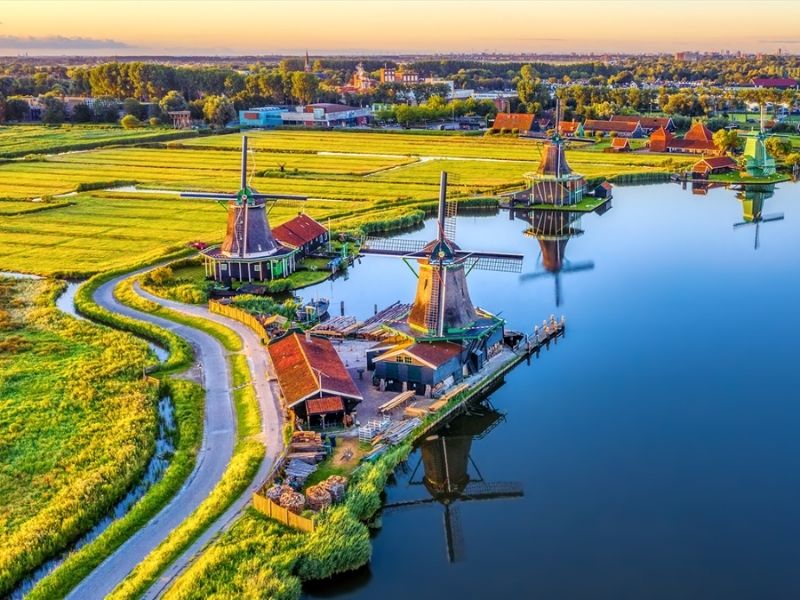 Làng cối xay gió Kinderdijk- Du lịch Hà Lan tự túc