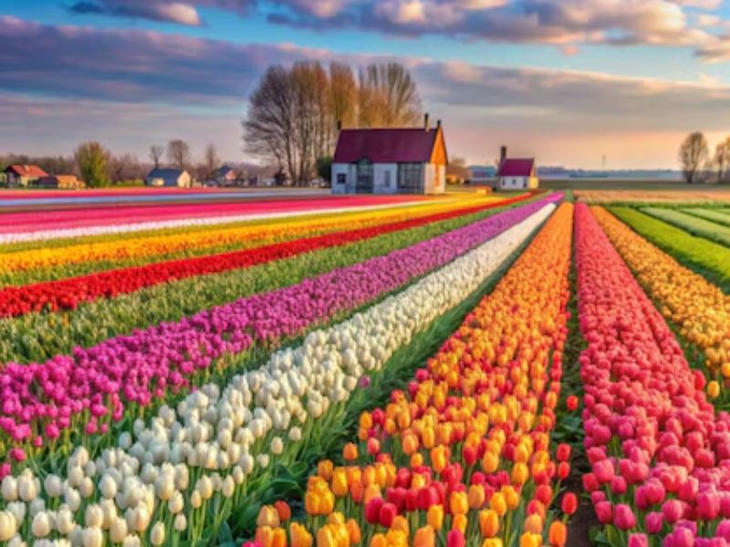 Cánh đồng Tulip ở Lisse